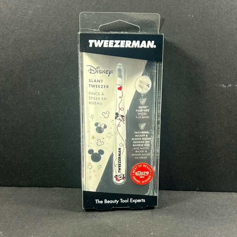 Tweezerman Slant Tweezer Disney Mickey Minnie Mouse Stainless Steel Beauty Tool